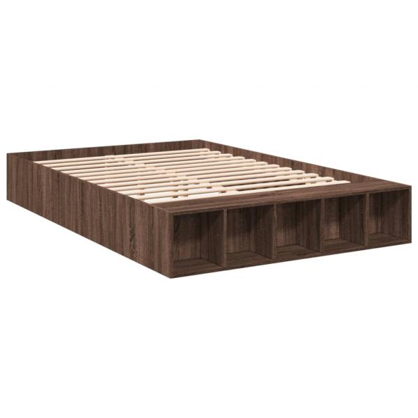Bettgestell Braun Eichen-Optik 150x200 cm Holzwerkstoff