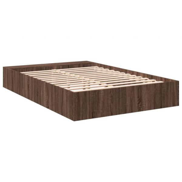 Bettgestell Braun Eichen-Optik 150x200 cm Holzwerkstoff