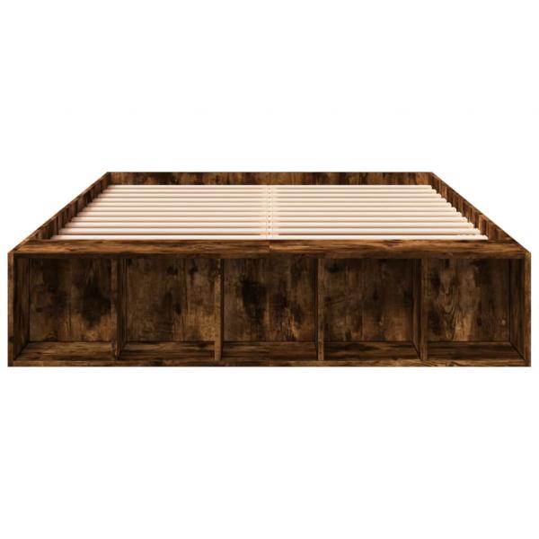 Bettgestell Räuchereiche 140x190 cm Holzwerkstoff