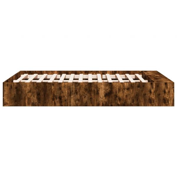 Bettgestell Räuchereiche 140x190 cm Holzwerkstoff