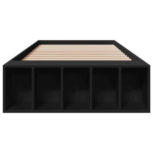 Bettgestell Schwarz 75x190 cm Holzwerkstoff