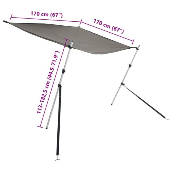 T-Top-Beschattungsverlängerung Anthrazit 170x170x(113-182,5) cm