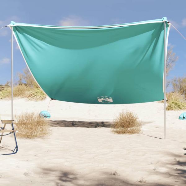ARDEBO.de - Strand-Schattenzelt mit Sandsäcken Grün 304x300 cm