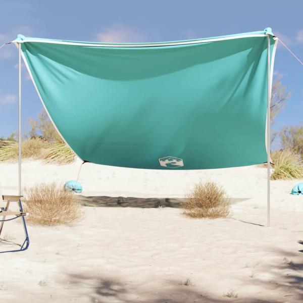 Strand-Schattenzelt mit Sandsäcken Grün 304x300 cm