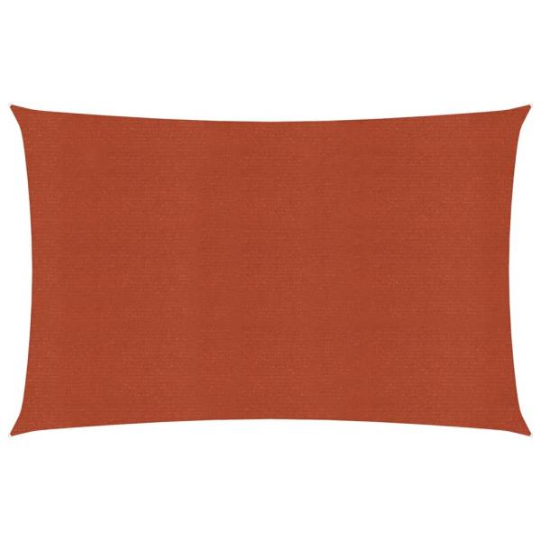 ARDEBO.de - Sonnensegel 160 g/m² Rechteckig Terrakottarot 3,5x5 m HDPE
