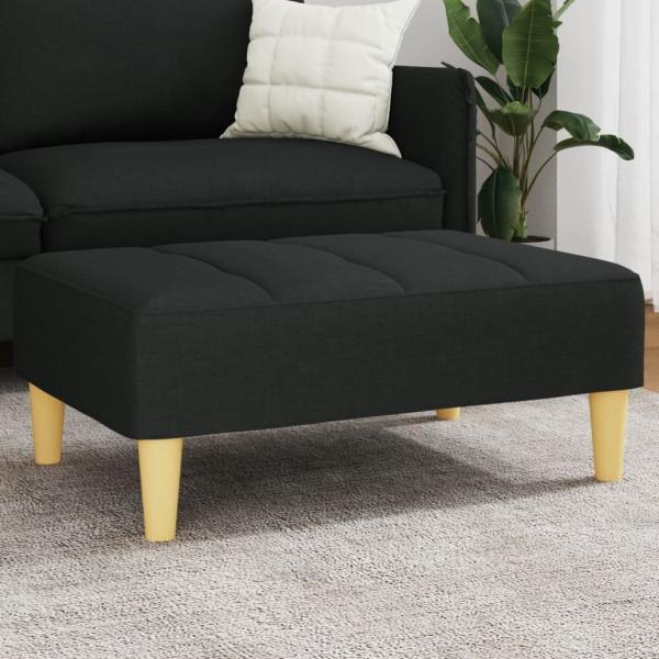 ARDEBO.de - Fußhocker Schwarz 77x55x31 cm Stoff