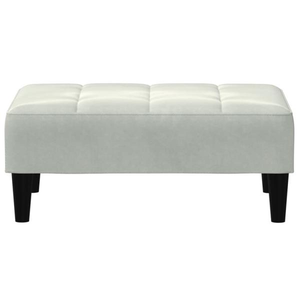 Fußhocker Hellgrau 77x55x31 cm Samt