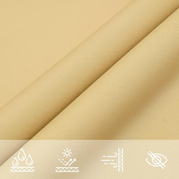 ARDEBO.de - Sonnensegel Sandfarbe 5x3,5 m 100% Polyester Oxford