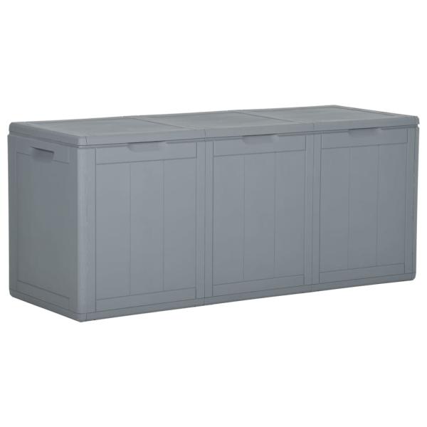 ARDEBO.de - Garten-Aufbewahrungsbox 270 L Grau PP Rattan