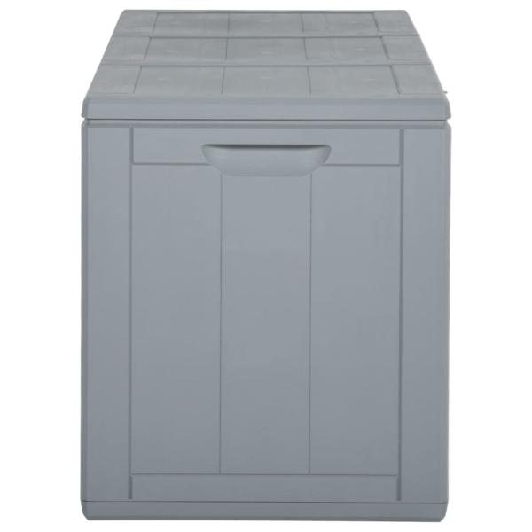 Garten-Aufbewahrungsbox 270 L Grau PP Rattan