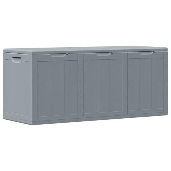 Garten-Aufbewahrungsbox 270 L Grau PP Rattan