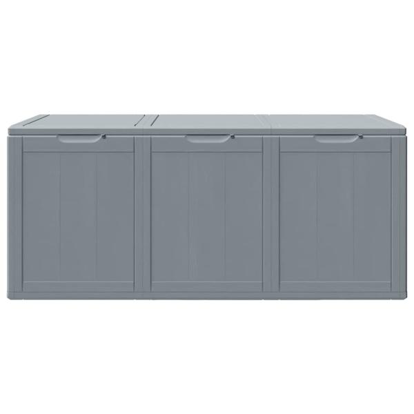 Garten-Aufbewahrungsbox 270 L Grau PP Rattan