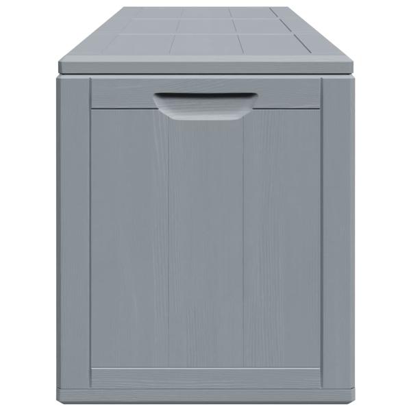 Garten-Aufbewahrungsbox 270 L Grau PP Rattan