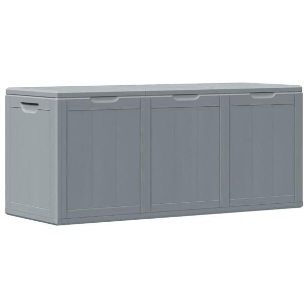 Garten-Aufbewahrungsbox 270 L Grau PP Rattan