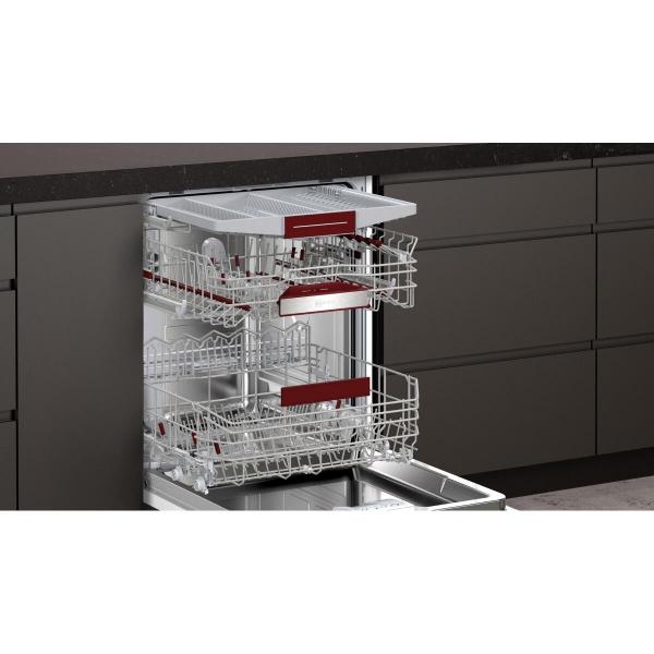 Neff S245ECS00E N 50 XXL Teilintegrierter Geschirrspüler, 60 cm breit, 14 Maßgedecke, Open Dry, AquaStop, Chef 70°C, edelstahl
