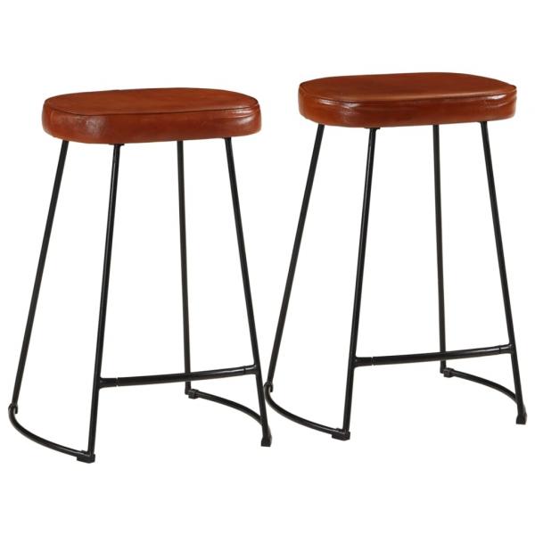 ARDEBO.de - Barhocker 2 Stk. Dunkelbraun 41x29x62 cm