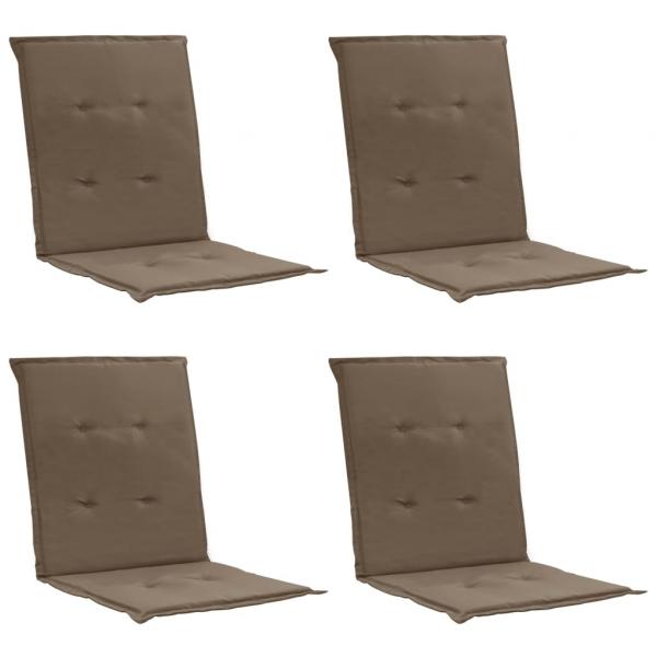 Gartenstuhlauflagen für Niedriglehner 4 Stk. Taupe 100x50x3 cm