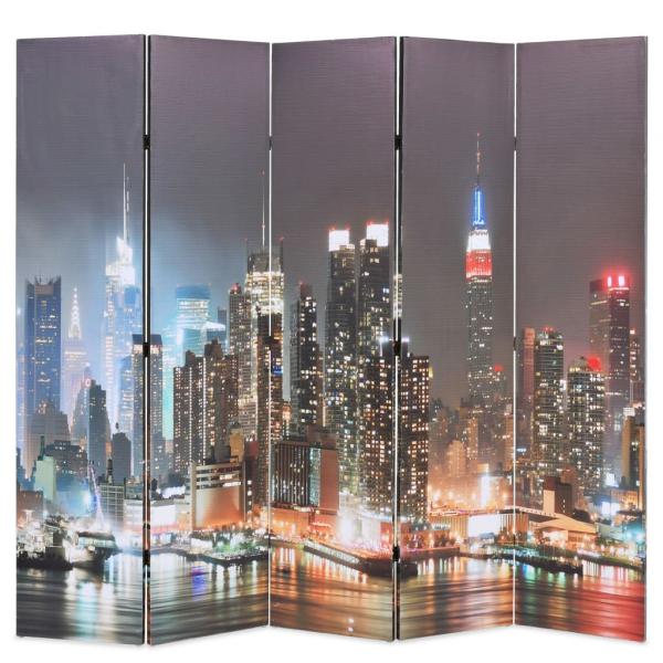 ARDEBO.de - Raumteiler klappbar 200 x 170 cm New York bei Nacht