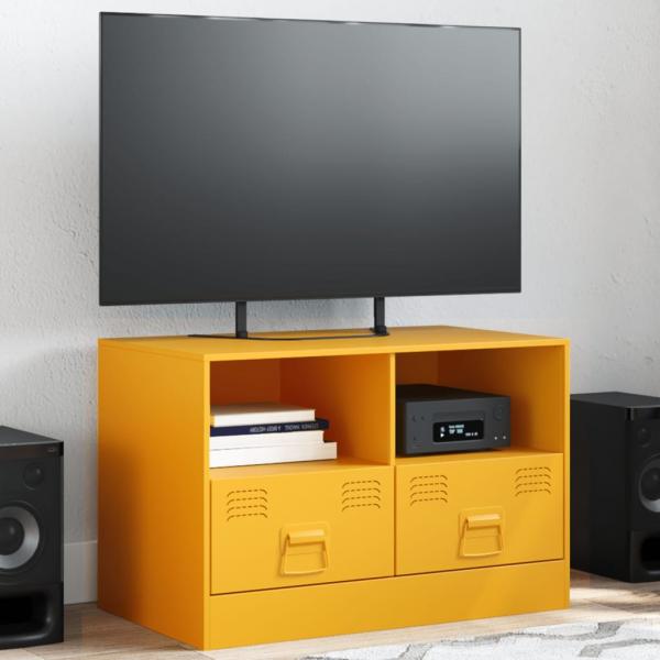 ARDEBO.de - TV-Schrank Senfgelb 67x39x44 cm Stahl