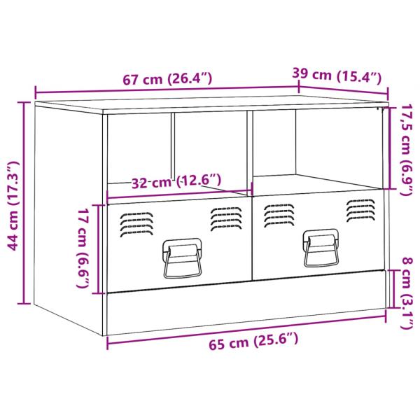 TV-Schrank Senfgelb 67x39x44 cm Stahl
