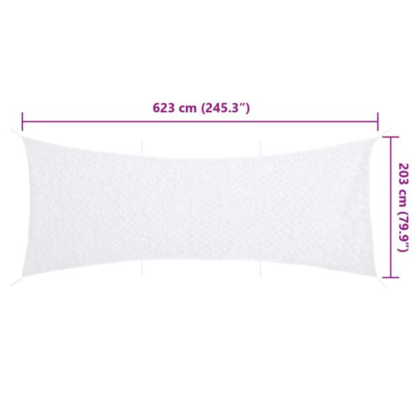 ARDEBO.de - Tarnnetz mit Aufbewahrungstasche 623x203 cm Weiß