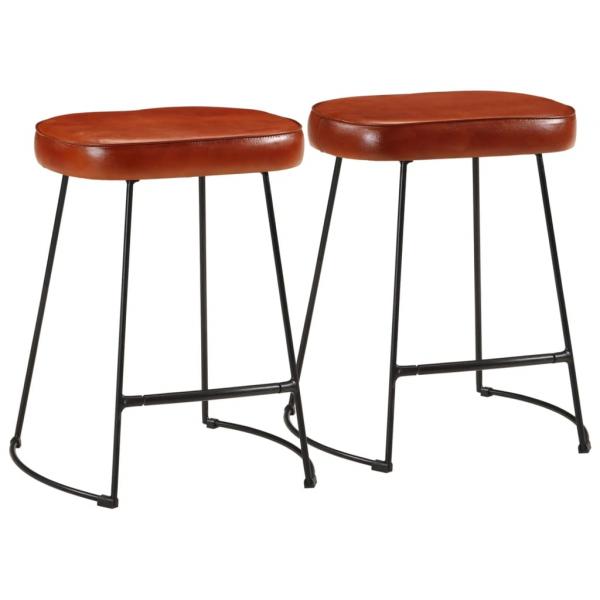 ARDEBO.de - Barhocker 2 Stk. Dunkelbraun 40x29,5x53 cm