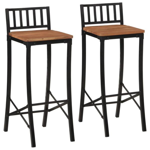 ARDEBO.de - Barstühle 2 Stk. Massivholz Akazie