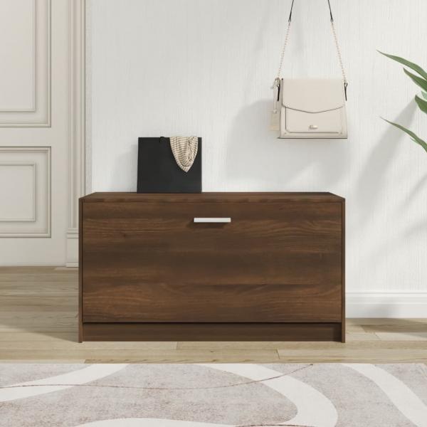 ARDEBO.de - Schuhbank Braun Eichen-Optik 80x24x45 cm Holzwerkstoff
