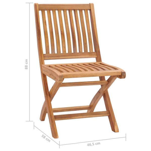 Klappbare Gartenstühle mit Kissen 8 Stk. Massivholz Teak