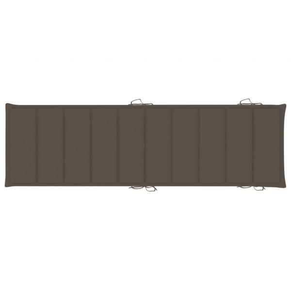 Sonnenliegen 2 Stk. mit Auflagen Massivholz Akazie