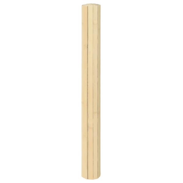 Teppich Rechteckig Hell Natur 100x100 cm Bambus