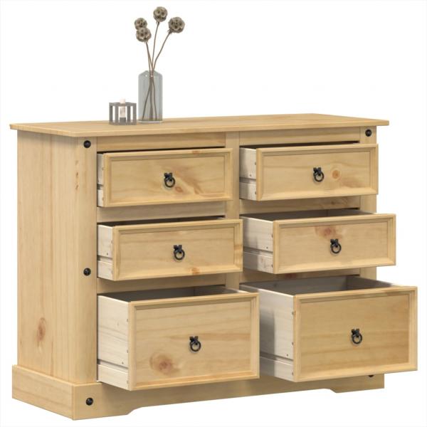 ARDEBO.de - Kommode Corona 120x48x91 cm Massivholz Kiefer