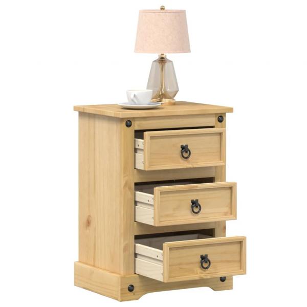 ARDEBO.de - Nachttisch Corona 45x35x64 cm Massivholz Kiefer
