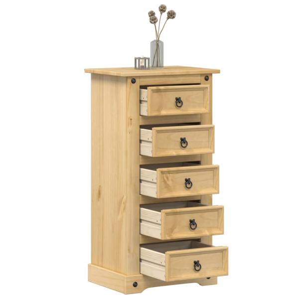 ARDEBO.de - Nachttisch Corona 53x39x103 cm Massivholz Kiefer