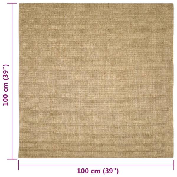 Teppich Natur Sisal 100x100 cm