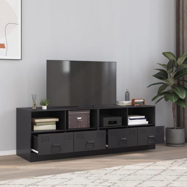 ARDEBO.de - TV-Schränke 2 Stk. Schwarz 67x39x44 cm Stahl