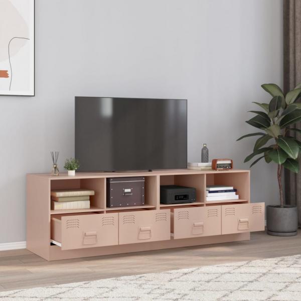 ARDEBO.de - TV-Schränke 2 Stk. Rosa 67x39x44 cm Stahl