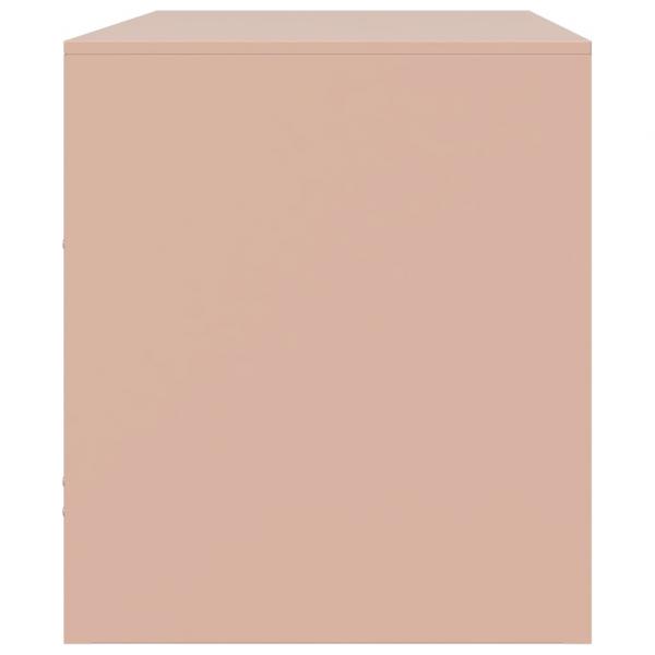 TV-Schränke 2 Stk. Rosa 67x39x44 cm Stahl