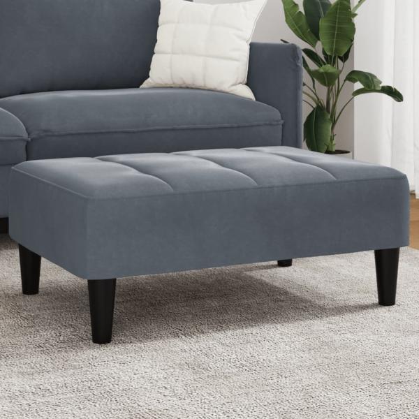 ARDEBO.de - Fußhocker Dunkelgrau 77x55x31 cm Samt