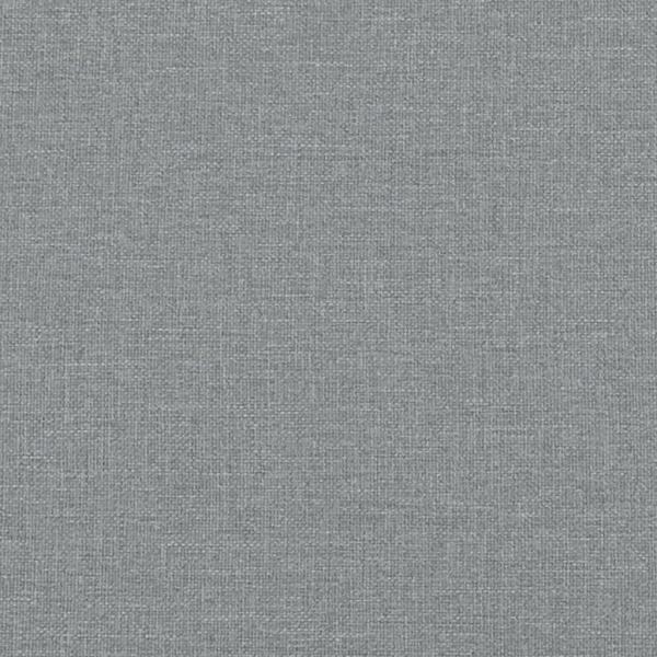 Schlafsofa 2-Sitzer mit Fußhocker Hellgrau Stoff