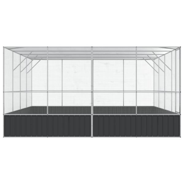 Voliere Silbern 418x414x212 cm Stahl