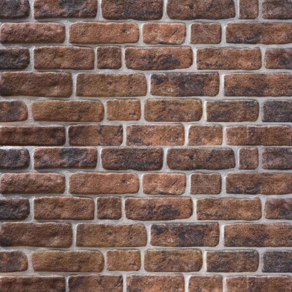 3D-Wandpaneele 11 Stk. Dunkelbraun Backstein-Optik EPS