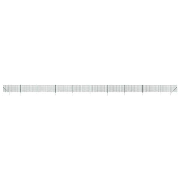 Maschendrahtzaun mit Bodenhülsen Grün 1,1x25 m