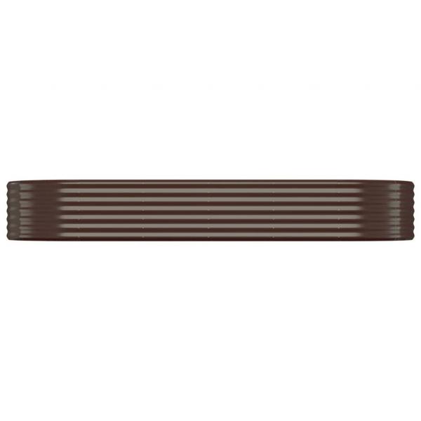 Hochbeet Pulverbeschichteter Stahl 249x100x36 cm Braun