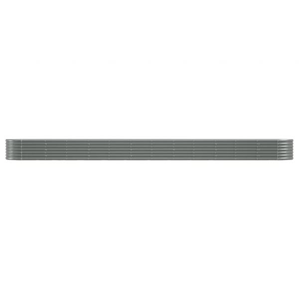 Hochbeet Pulverbeschichteter Stahl 512x80x36 cm Grau