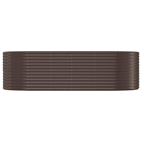 Hochbeet Pulverbeschichteter Stahl 249x100x68 cm Braun