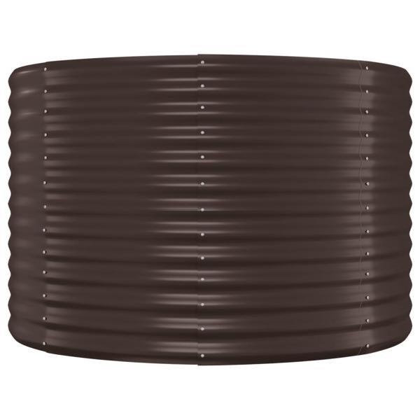 Hochbeet Pulverbeschichteter Stahl 249x100x68 cm Braun