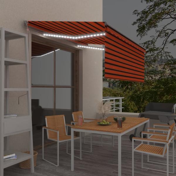 ARDEBO.de - Markise Automatisch mit Rollo LED Windsensor 3x2,5m
