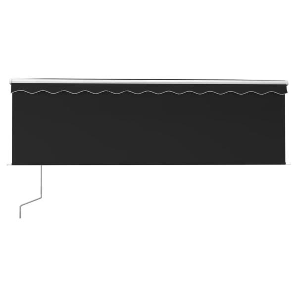 Markise Automatisch mit Rollo LED Windsensor 4,5x3m Anthrazit 