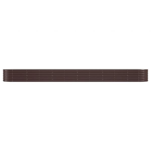 Hochbeet Pulverbeschichteter Stahl 440x80x36 cm Braun